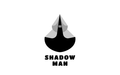 Schatten-Maskottchen-Logo-Design-Vorlage