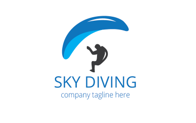 Sky Diving Zone Logo Vorlage