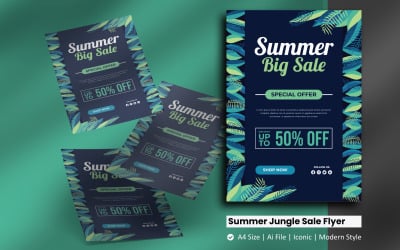 Summer Jungle Sale Flyer Corporate Identity Template