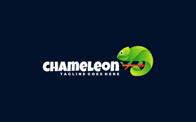 Chamäleon Farbverlauf Bunte Logo Vorlage