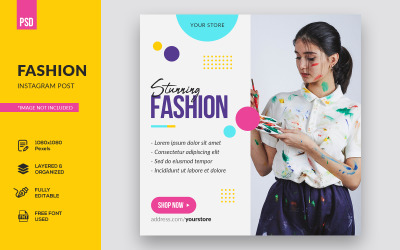 Colorful Fashion Instagram Social Media Post