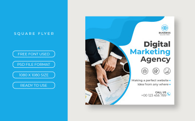 Diseño de banner de publicación de redes sociales de negocios