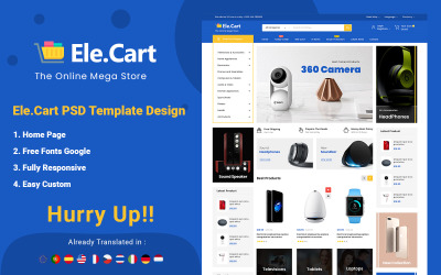 Ele Cart - szablon PSD e-commerce z elektroniką