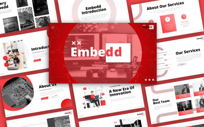 Inbäddad teknikpresentation PowerPoint-mall