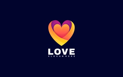 Liebe Farbverlauf Logo Vorlage