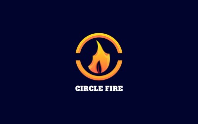 Logo colorato gradiente di fuoco del cerchio