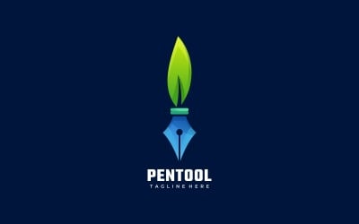 Logotipo colorido degradado de Pentool