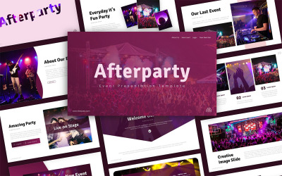 Modèle PowerPoint de présentation d'événement après la fête