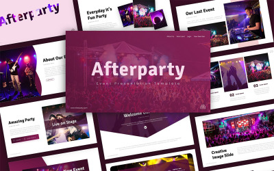 Modello PowerPoint per la presentazione dell&amp;#39;evento afterparty