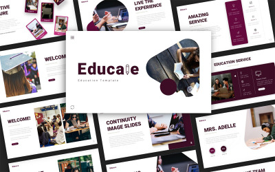 Modelo de PowerPoint de apresentação da Educale Education