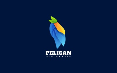 Pelikán přechodu barevné logo