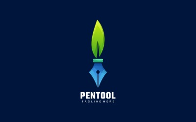 Pentool Градиент Красочный Логотип