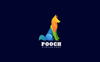 Pooch Gradient färgglada logotyp