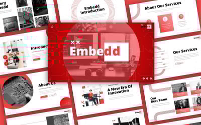 PowerPoint-Vorlage für eingebettete Technologiepräsentation