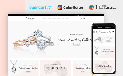 Тема Elements Jewellery Opencart