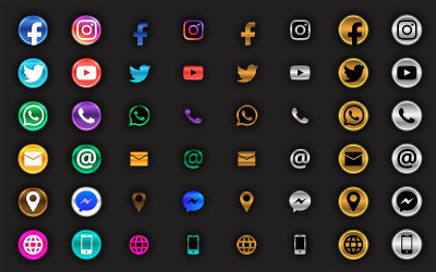 Zestaw ikon internetowych - szablon zestawu ikon