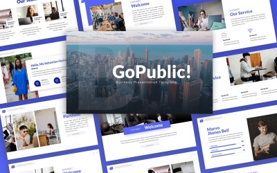 Aller en public! - Modèle PowerPoint polyvalent d&amp;#39;affaires