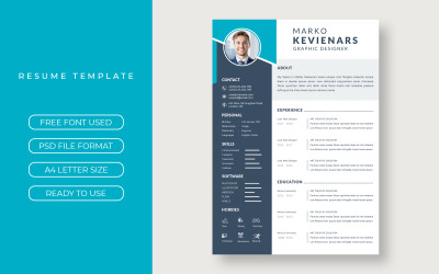 Corporate Resume Template Design