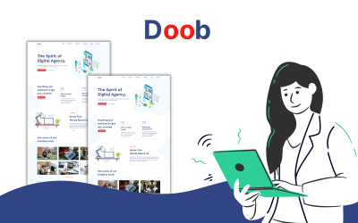 Doob — szablon strony docelowej HTML agencji cyfrowej