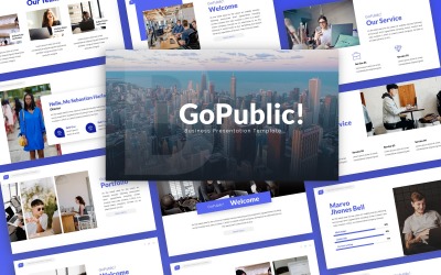 GoPublic! - Üzleti többcélú PowerPoint sablon