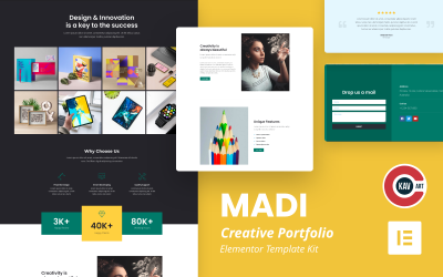 Madi - Kit Elementor Portfolio créatif