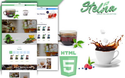 Modelo HTML5 do Stelna Tea Salon and Herbs Shop