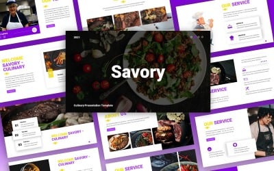 Savory - Kulinarisk multipurpose PowerPoint-mall