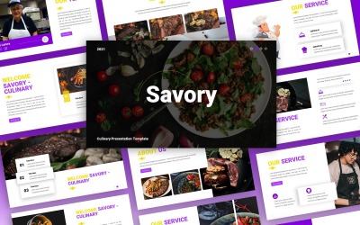 Savory - Кулинарный многоцелевой шаблон PowerPoint