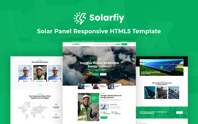 Solarfiy - адаптивний шаблон веб-сайту HTML5 на панелі сонячних батарей