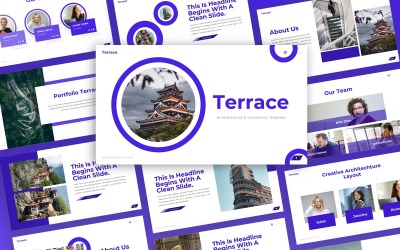 Terrasse - Architektur Mehrzweck-PowerPoint-Vorlage