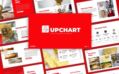 Upchart - Финансовый многоцелевой шаблон PowerPoint