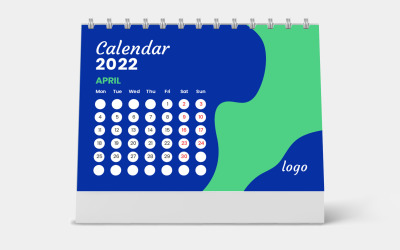 Definir calendário de mesa 2022 design de papelaria