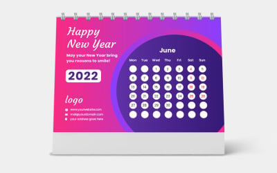 Desk Calendar 2022 Template