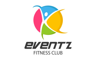 Eventz Fitness Kulübü Logo Şablonu