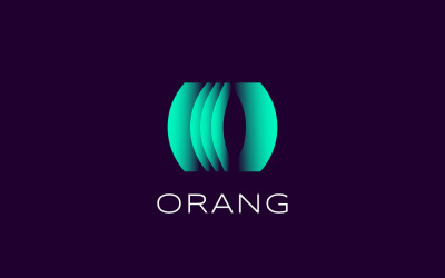 Futurystyczna koncepcja projektowania logo litery O