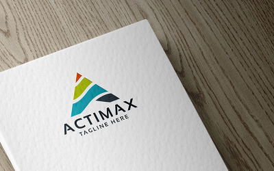 Logotipo profesional de la letra A de Actimax