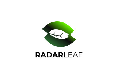 Radar Leaf Logo Design Concept