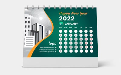 Set of 12 Months Table Calendar 2022