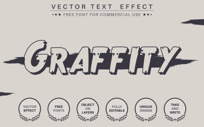 Dark Graffiti - upravitelný textový efekt, styl písma, grafické znázornění