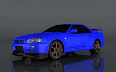 2002-es Nissan Skyline GT-R 3d modell