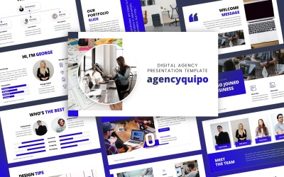 Agencyquipo - багатофункціональний шаблон дизайну Агентства PowerPoint