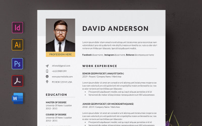 Einfacher Lebenslauf oder Lebenslauf-Vorlage