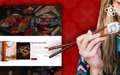 Fattsushi – Modèle React JS de restaurant de sushis japonais