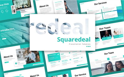 Modelo de PowerPoint de apresentação de negócios Squaredeal