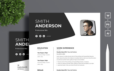 Smith Anderson Resume CV Template