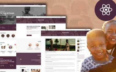 Vima NonProfit adománygyűjtő jótékonysági reakció JS weboldal sablon