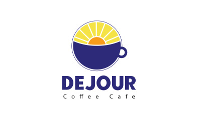 咖啡杯标志模板 - Dejour