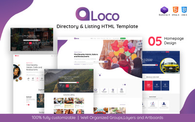 Loco - HTML-mall för katalogförteckning