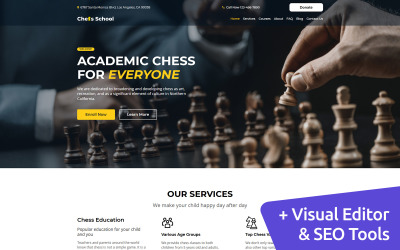 Checkmate - Tema WordPress para Clube de Xadrez e Jogos de Tabuleiro