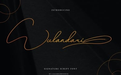 Police d&amp;#39;écriture manuscrite Wulandari Signature